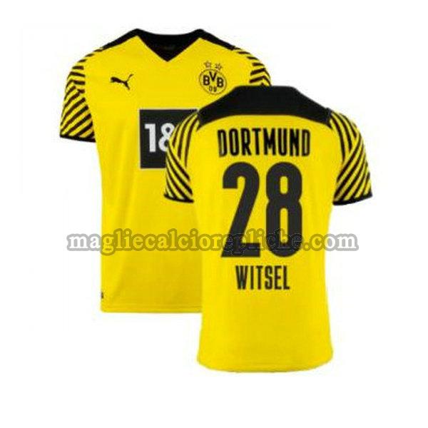 prima maglie calcio borussia dortmund 2021 2022 witsel 28 giallo