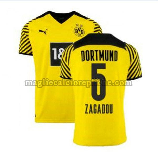 prima maglie calcio borussia dortmund 2021 2022 zagadou 5 giallo