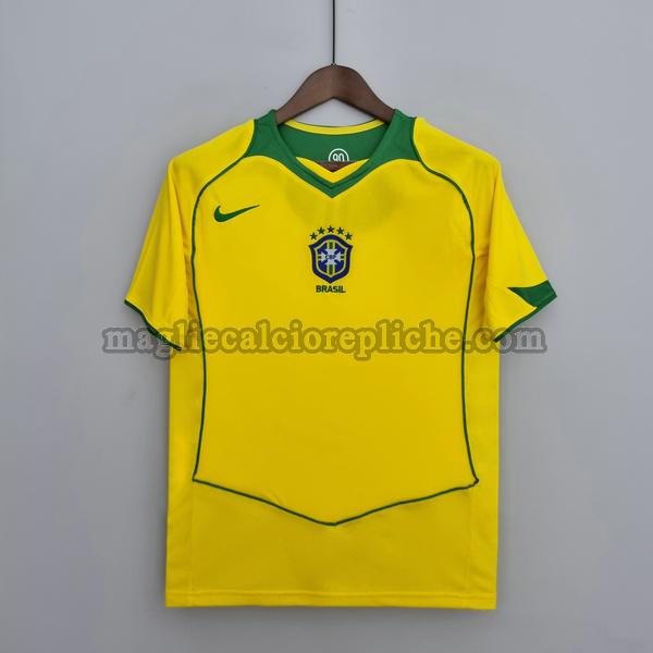 prima maglie calcio brasile 2004 2006 giallo