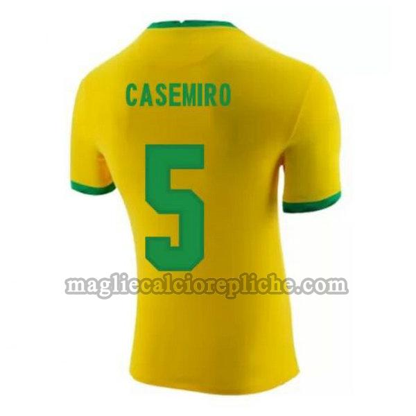 prima maglie calcio brasile 2020-2021 casemiro 5 giallo