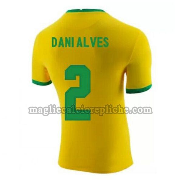 prima maglie calcio brasile 2020-2021 dani alves 2 giallo