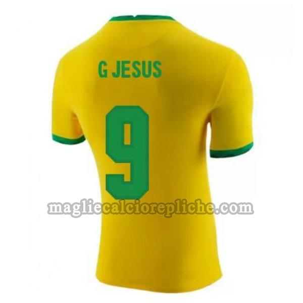 prima maglie calcio brasile 2020-2021 g jesus 9 giallo