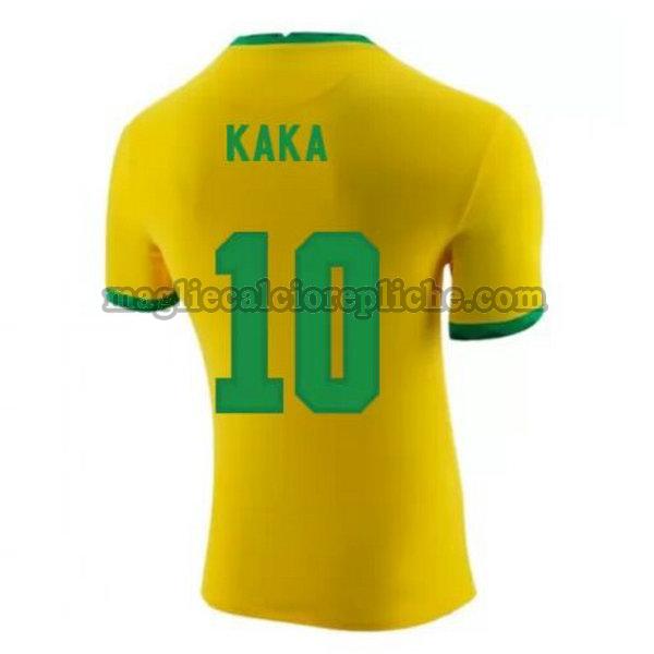 prima maglie calcio brasile 2020-2021 kaka 10 giallo
