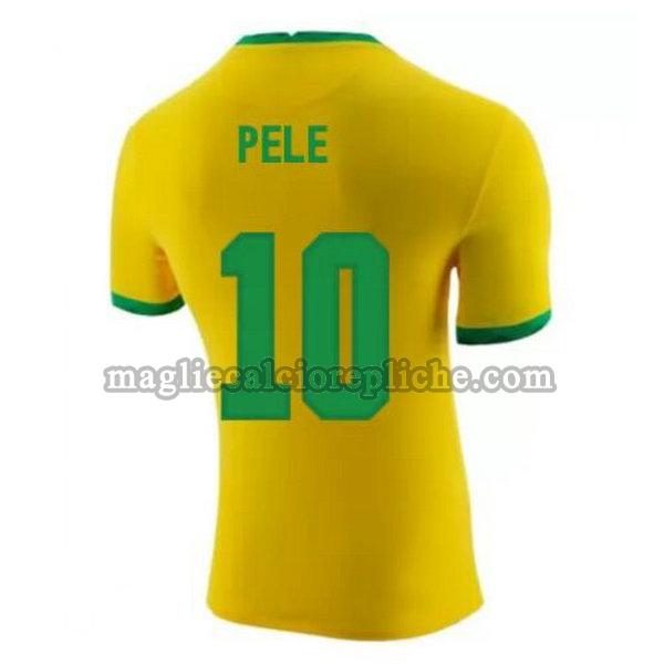 prima maglie calcio brasile 2020-2021 pele 10 giallo