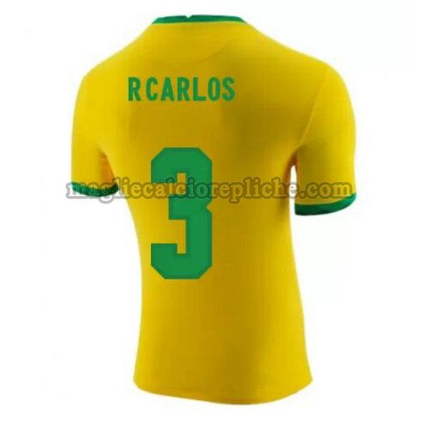 prima maglie calcio brasile 2020-2021 r.carlos 3 giallo