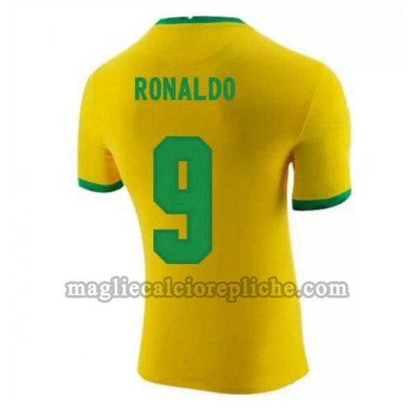 prima maglie calcio brasile 2020-2021 ronaldo 9 giallo