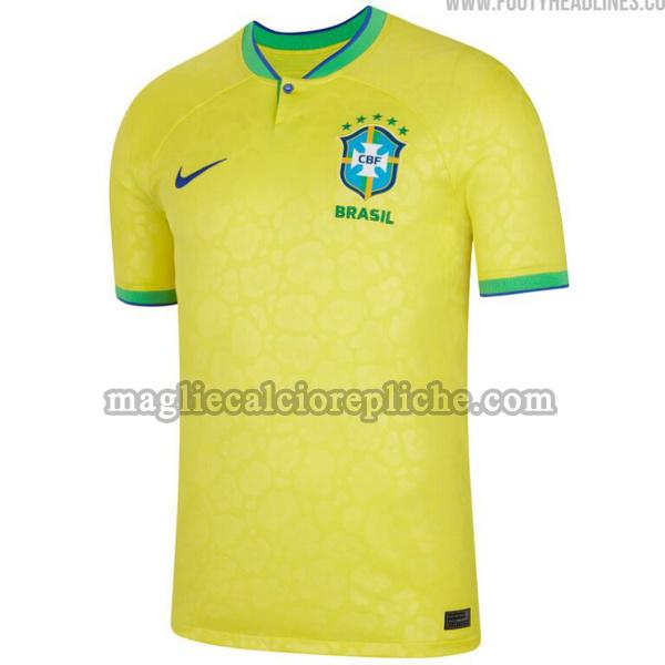 prima maglie calcio brasile 2022 2023 thailandia giallo