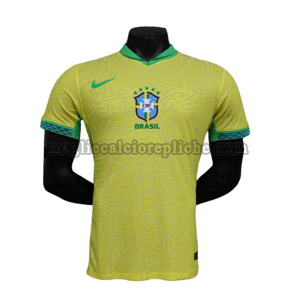 prima maglie calcio brasile 2023 player giallo