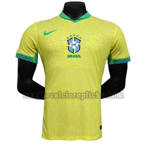 prima maglie calcio brasile 2024 player giallo