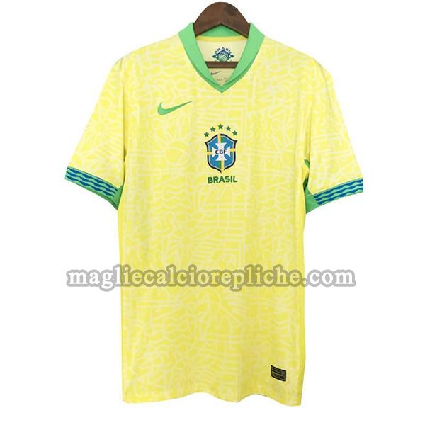 prima maglie calcio brasile 2024 thailandia giallo