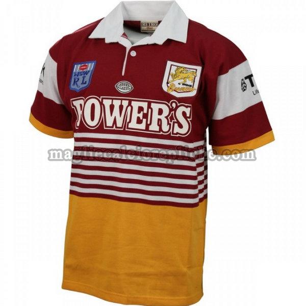 prima maglie calcio brisbane broncos 1992 porpora