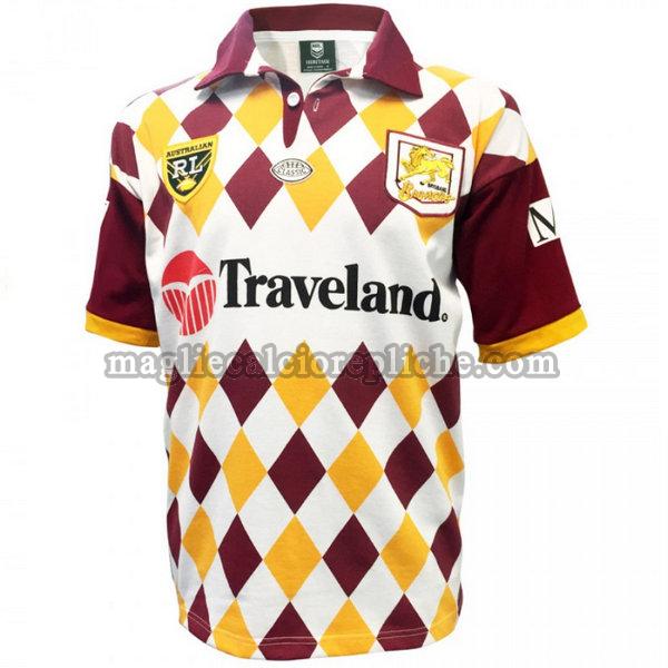 prima maglie calcio brisbane broncos 1995 porpora