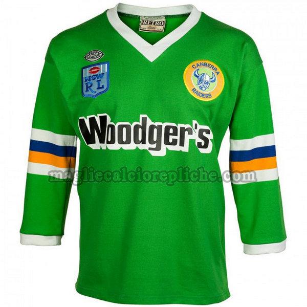 prima maglie calcio canberra raiders 1989 verde