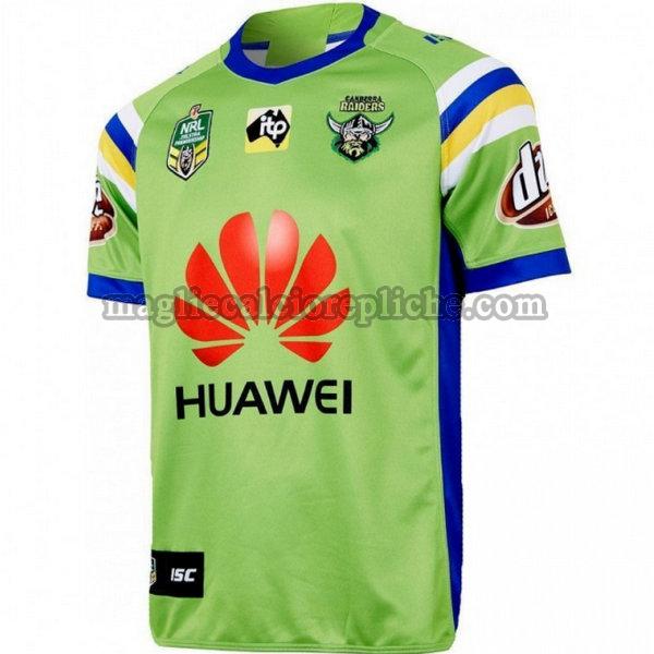 prima maglie calcio canberra raiders 2018 verde