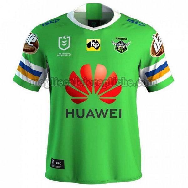 prima maglie calcio canberra raiders 2019 verde