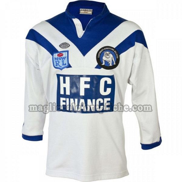 prima maglie calcio canterbury bankstown bulldogs 1985 manica lunga bianco