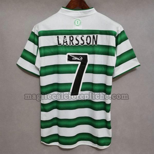 prima maglie calcio celtic 2003-2004 larsson 7 verde