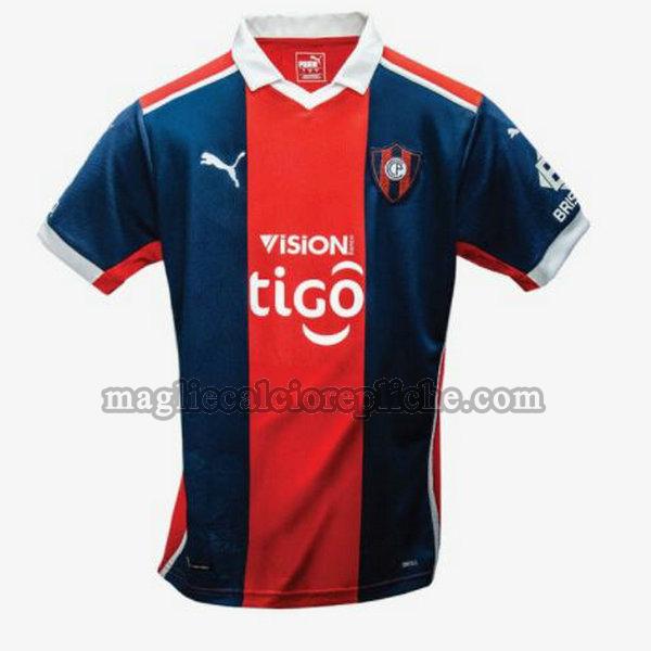 prima maglie calcio cerro porteño 2021 thailandia rosso blu