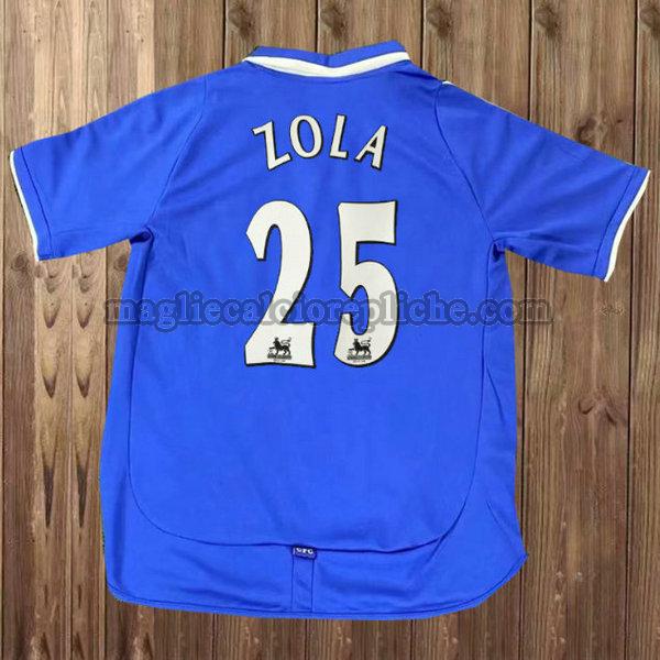 prima maglie calcio chelsea 2001-2003 zola 25 blu