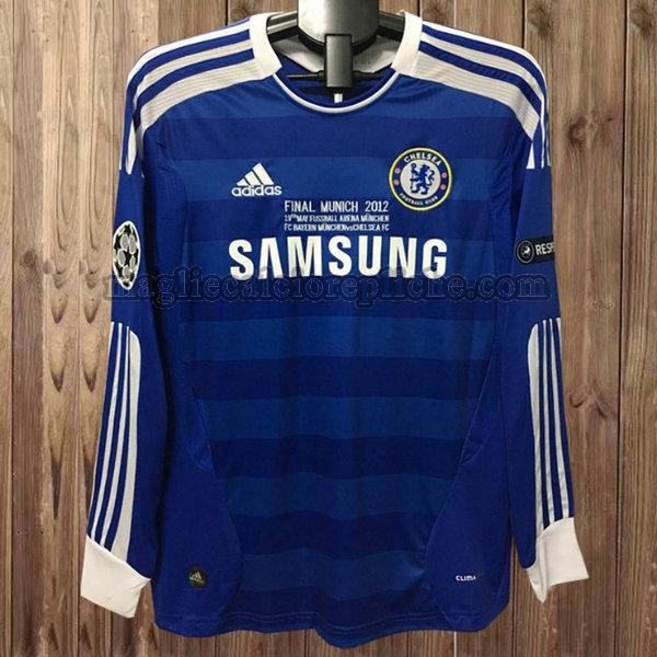 prima maglie calcio chelsea 2011-2012 manica lunga blu