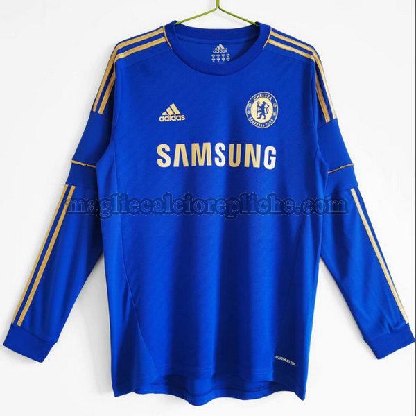 prima maglie calcio chelsea 2012-2013 manica lunga blu