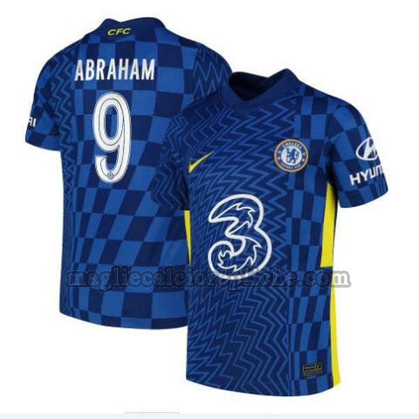 prima maglie calcio chelsea 2021 2022 abraham 9 blu