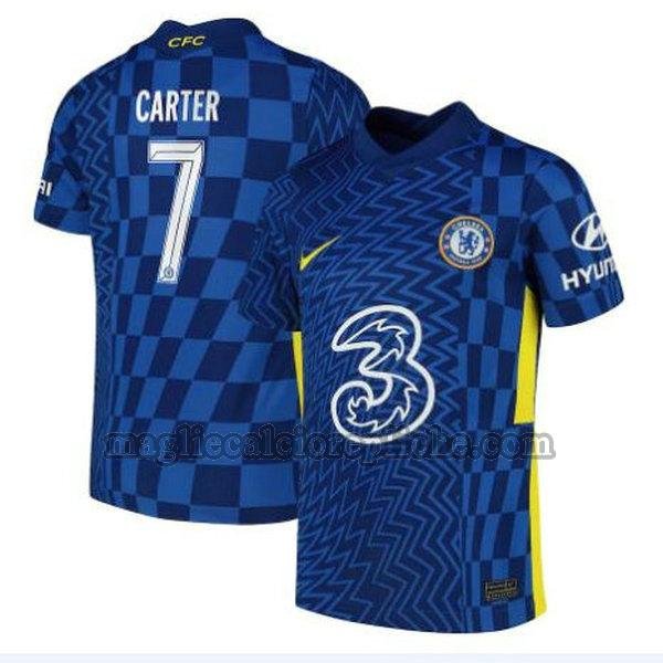 prima maglie calcio chelsea 2021 2022 carter 7 blu