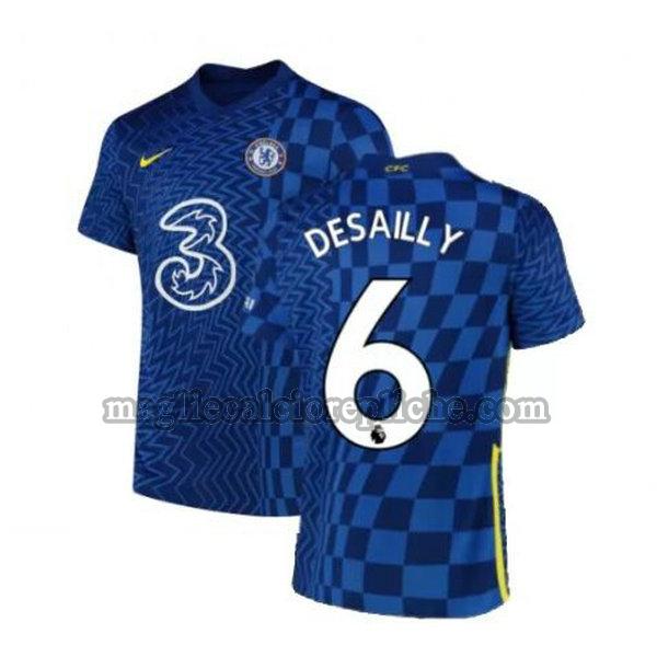 prima maglie calcio chelsea 2021 2022 desailly 6 blu