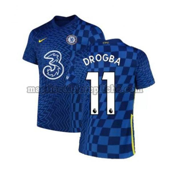 prima maglie calcio chelsea 2021 2022 drogba 11 blu