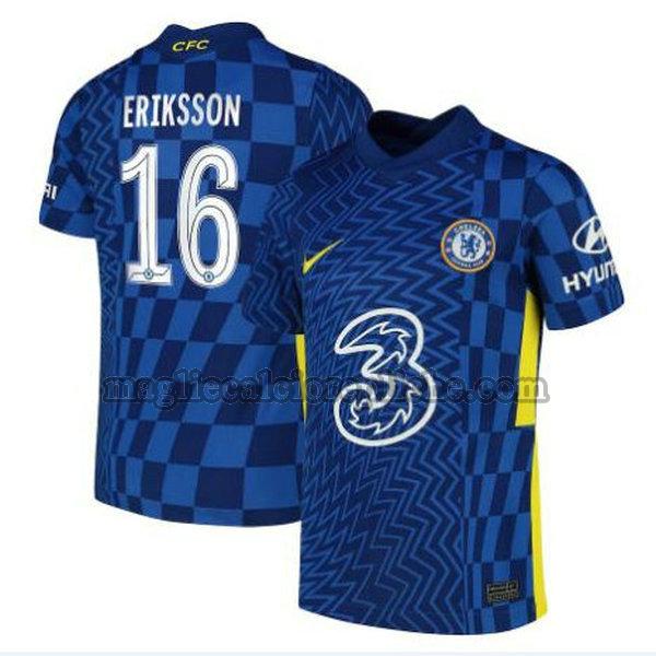 prima maglie calcio chelsea 2021 2022 eriksson 16 blu