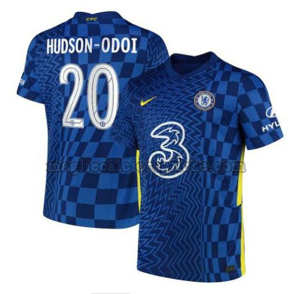 prima maglie calcio chelsea 2021 2022 hudson odoi 20 blu