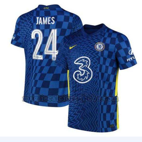 prima maglie calcio chelsea 2021 2022 james 24 blu