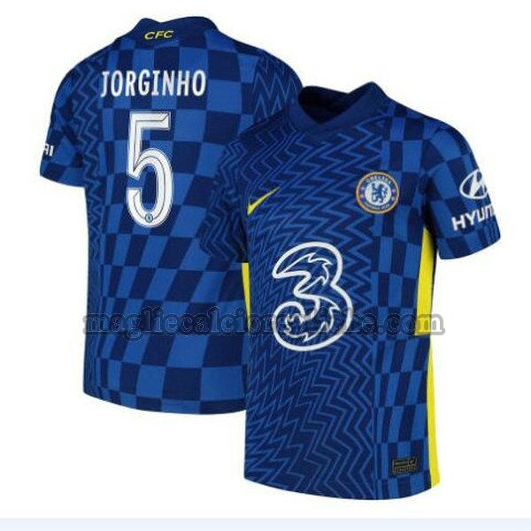 prima maglie calcio chelsea 2021 2022 jorginho 5 blu