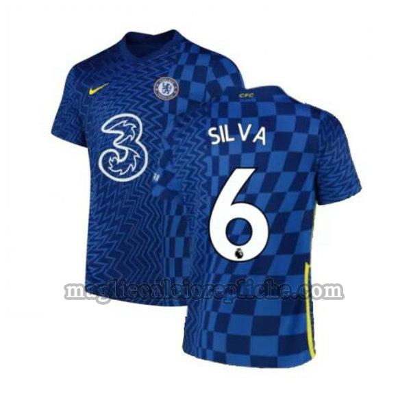 prima maglie calcio chelsea 2021 2022 silva 6 blu