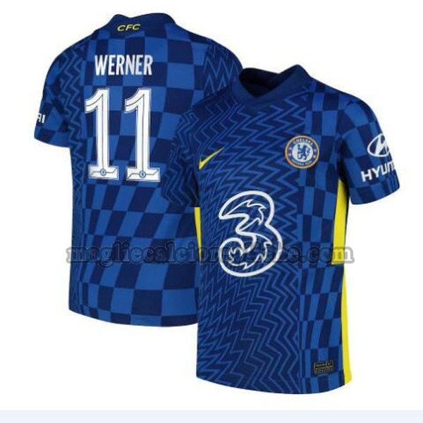 prima maglie calcio chelsea 2021 2022 werner 11 blu