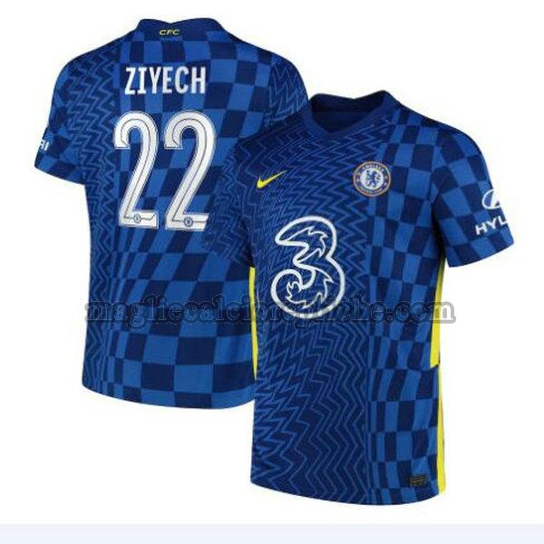 prima maglie calcio chelsea 2021 2022 ziyech 22 blu