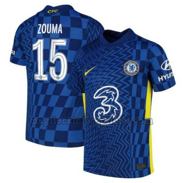 prima maglie calcio chelsea 2021 2022 zouma 15 blu