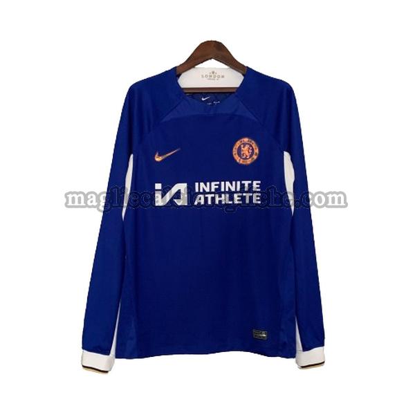 prima maglie calcio chelsea 2023 2024 manica lunga blu