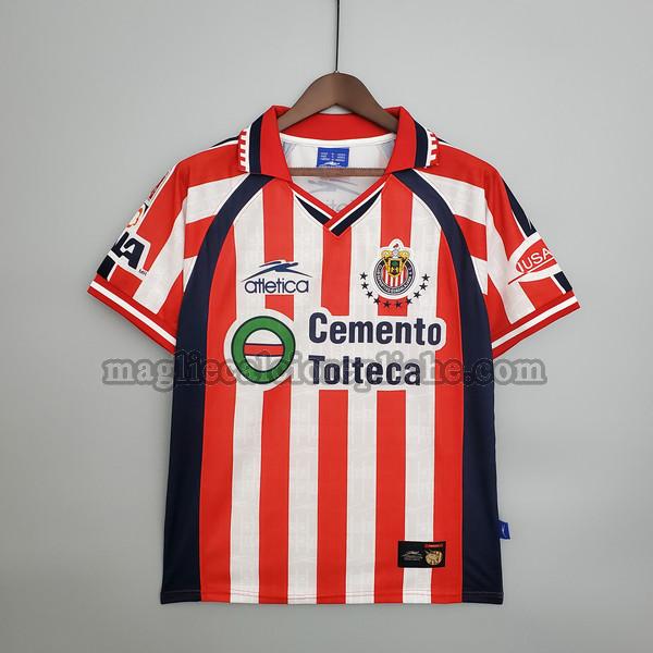 prima maglie calcio chivas usa 1999 2000 rosso bianco