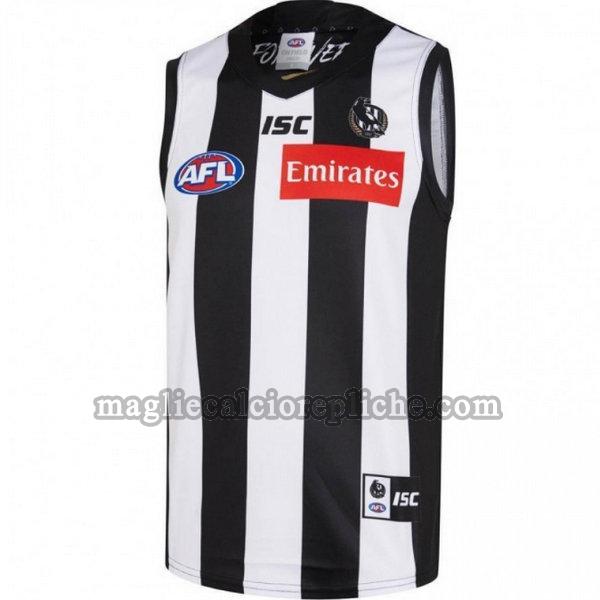 prima maglie calcio collingwood magpies 2019 nero