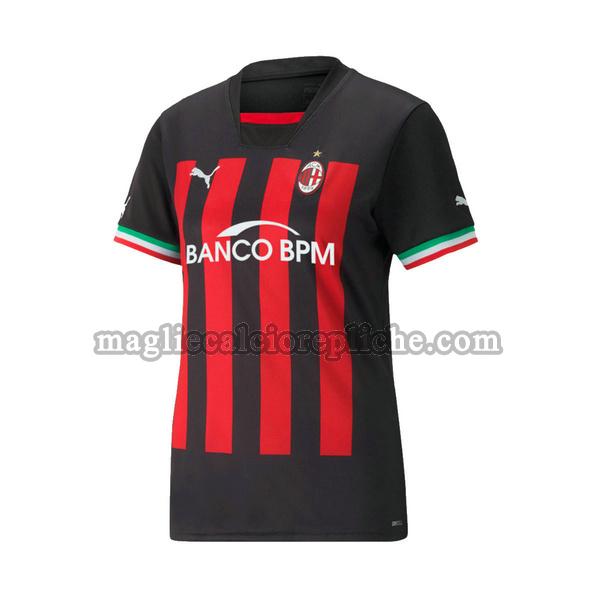 prima maglie calcio donna ac milan 2022 2023 rosso blu