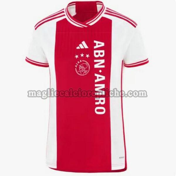 prima maglie calcio donna ajax 2023 2024 rosso bianco