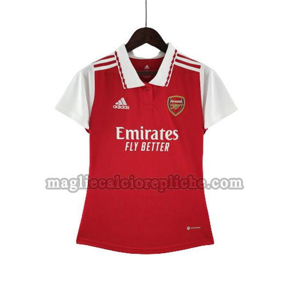 prima maglie calcio donna arsenal 2022 2023 rosso