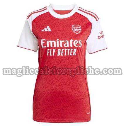 prima maglie calcio donna arsenal 2025 2026 rosso bianco