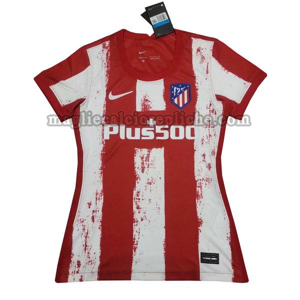 prima maglie calcio donna atlético madrid 2021 2022 rosso bianco