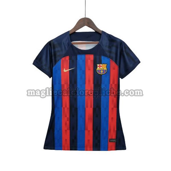 prima maglie calcio donna barcellona 2022 2023 rosso blu