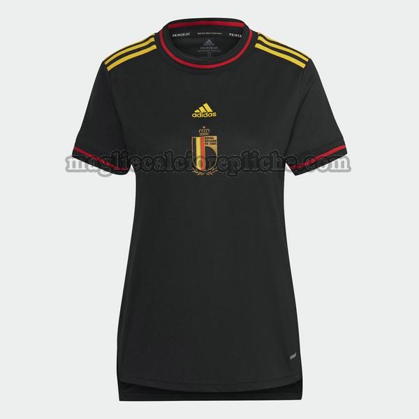 prima maglie calcio donna belgio euro 2022 nero