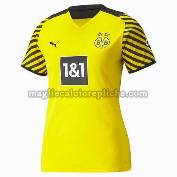 prima maglie calcio donna borussia dortmund 2021 2022 giallo