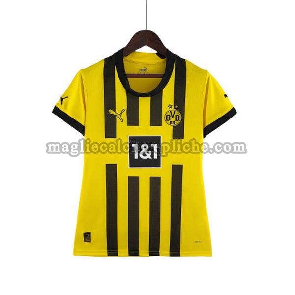 prima maglie calcio donna borussia dortmund 2022 2023 giallo