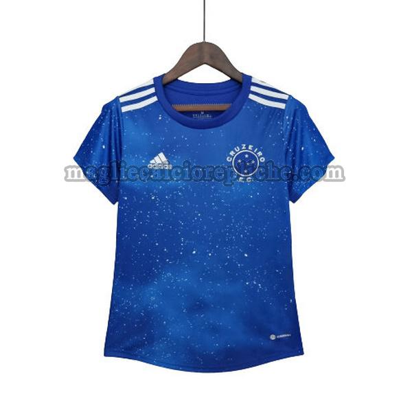 prima maglie calcio donna cruzeiro 2022 2023 blu